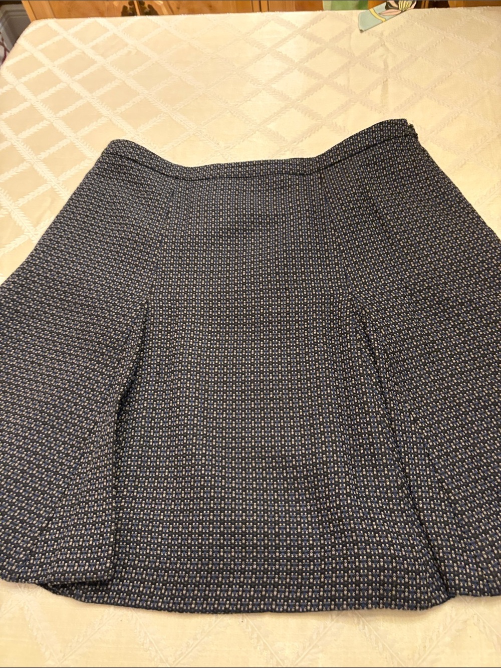 LOFT Black Tweed A-Line Skirt